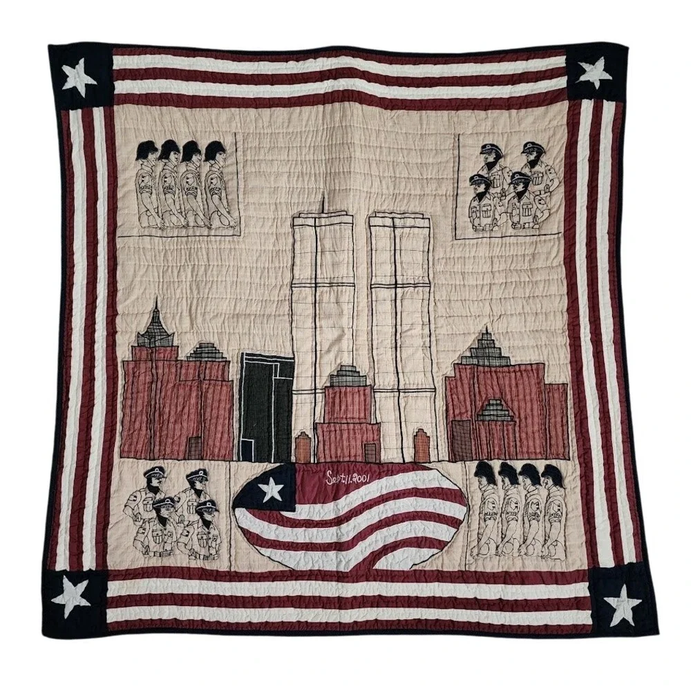 9/11 Tribute to Heroes Quilt World‎ Trade Center Patriotic Memorial Wall Hanger
